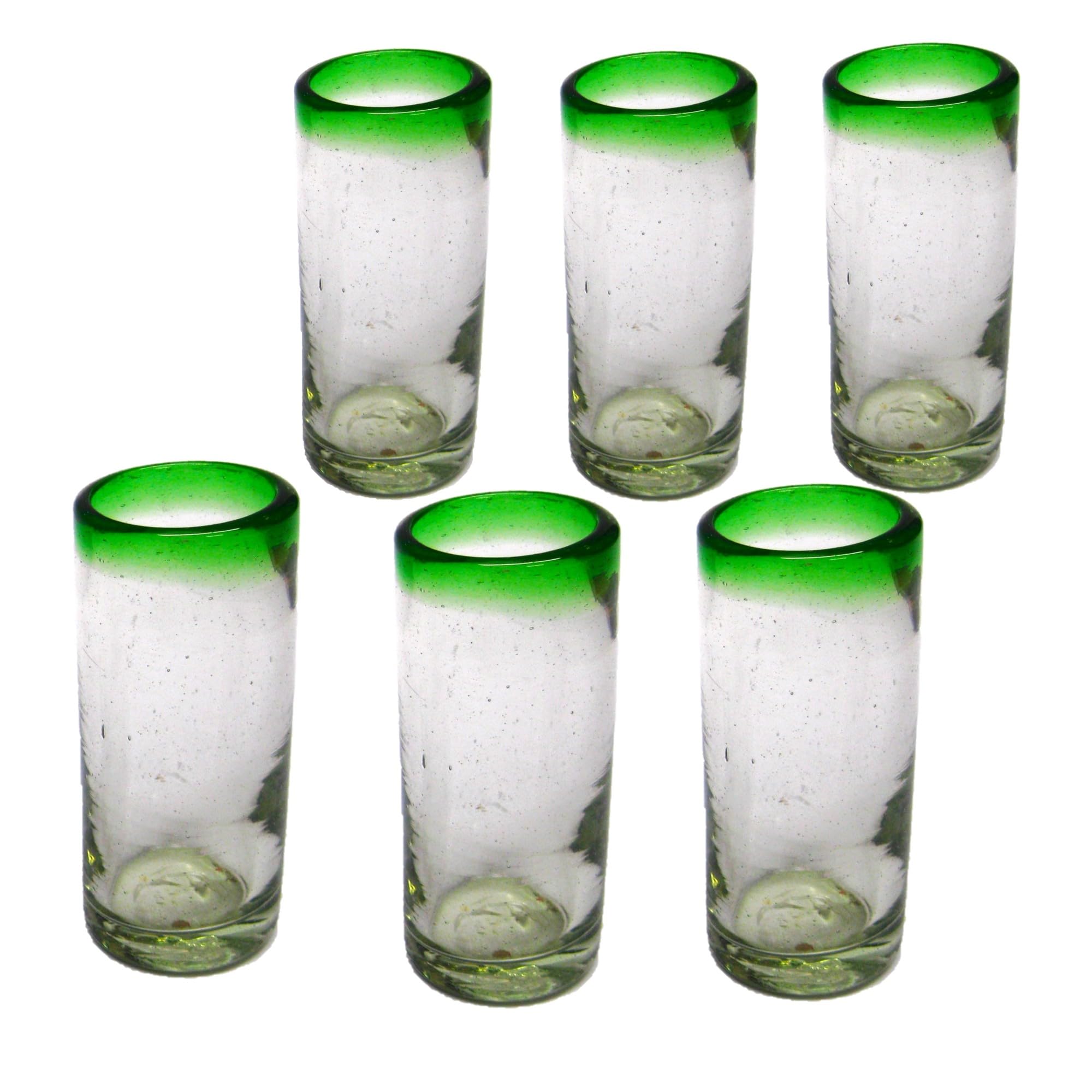 Amazon.com | MexHandcraft Emerald Green Rim 2 oz Tequila Shot